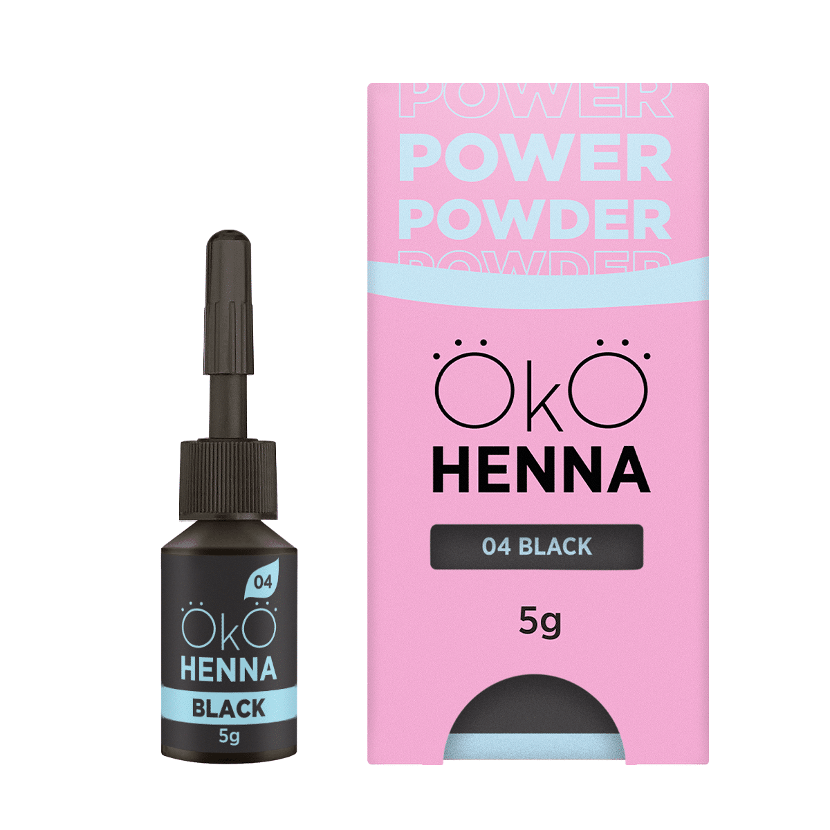 OKO szemöldök henna Power Powder, 04 Fekete, 5g