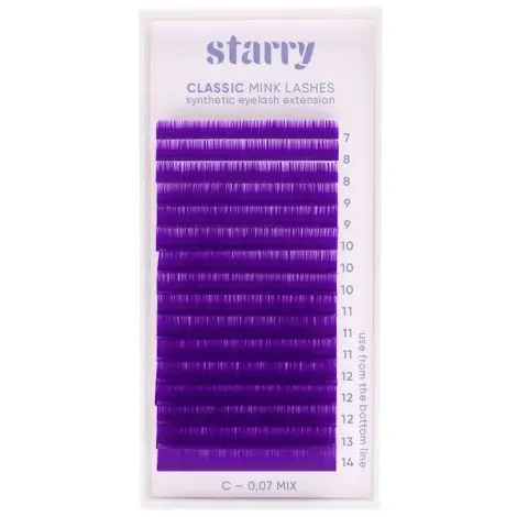 Starry Lashes Mix size lila 0,07D 7-14mm