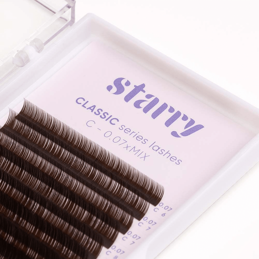 Starry Lashes Mix size dark brown 0,10 D-ív 7-14mm